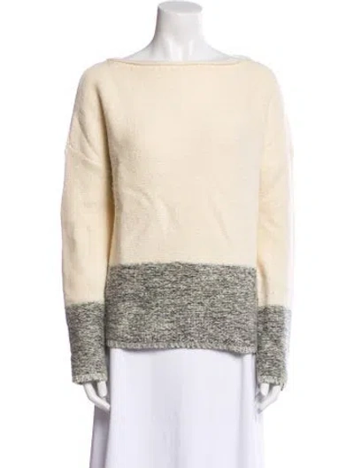Pre-owned Vince Wool Striped Sweater In Gray