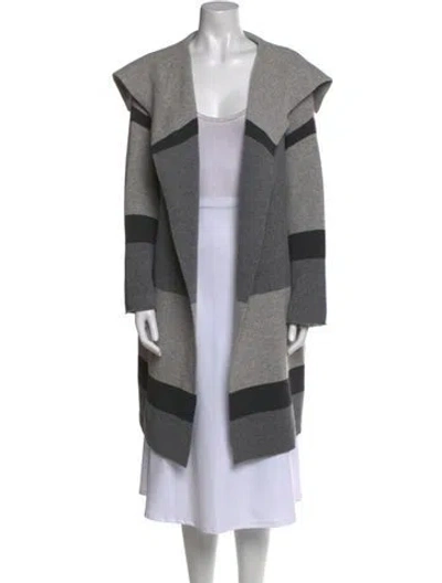 Pre-owned Vince Wool Striped Sweater In Gray