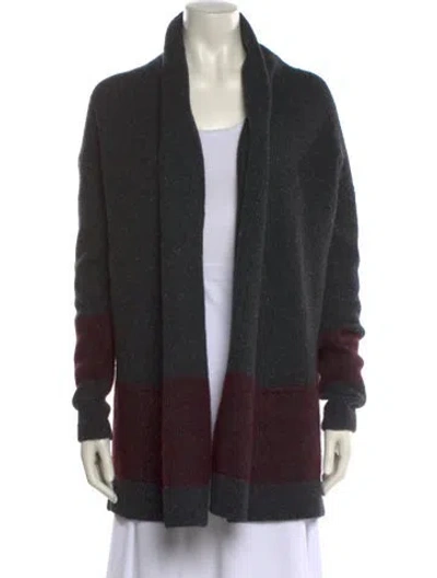Pre-owned Vince Wool Striped Sweater In Gray