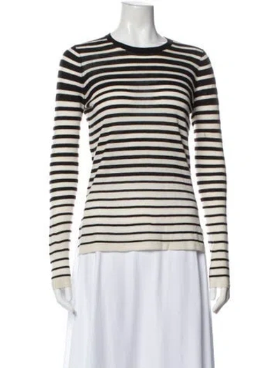 Pre-owned Vince Wool Striped Sweater In Gray