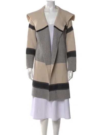 Pre-owned Vince Wool Striped Sweater In Gray