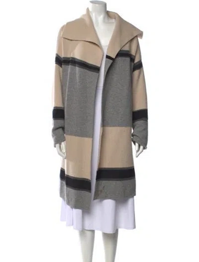 Pre-owned Vince Wool Striped Sweater In Gray