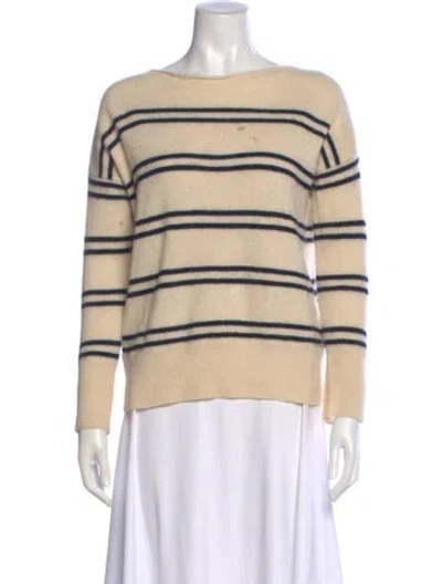 Pre-owned Vince Wool Striped Sweater In Neutral