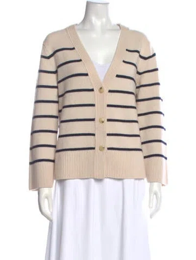Pre-owned Vince Wool Striped Sweater In Neutral
