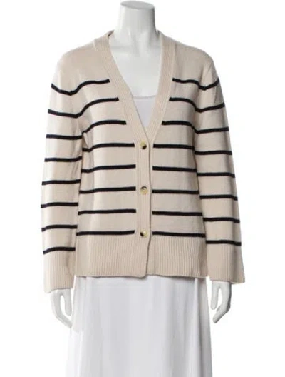 Pre-owned Vince Wool Striped Sweater In Neutral