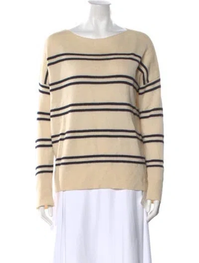 Pre-owned Vince Wool Striped Sweater In Neutral