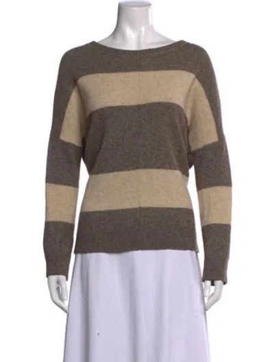 Pre-owned Vince Wool Striped Sweater In Neutral