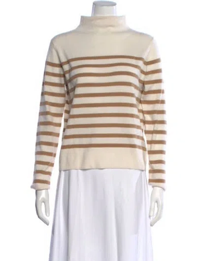 Pre-owned Vince Wool Striped Sweater In Neutral