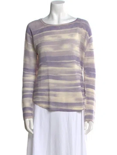 Pre-owned Vince Wool Striped Sweater In Purple