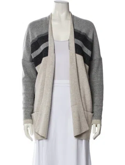 Pre-owned Vince Wool Striped Sweater In White