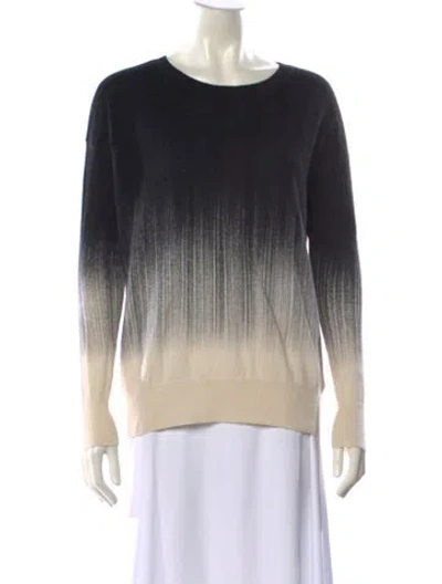 Pre-owned Vince Wool Tie-dye Print Sweater In Black