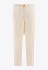 Vince Breathable Hemp Trousers With Practical Pockets In Neutral