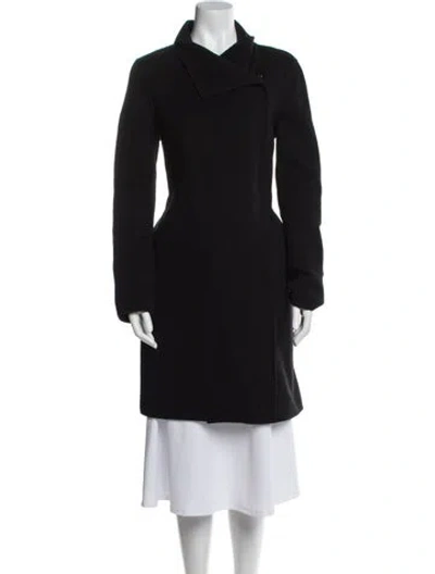 Pre-owned Vince Wool Trench Coat In Black