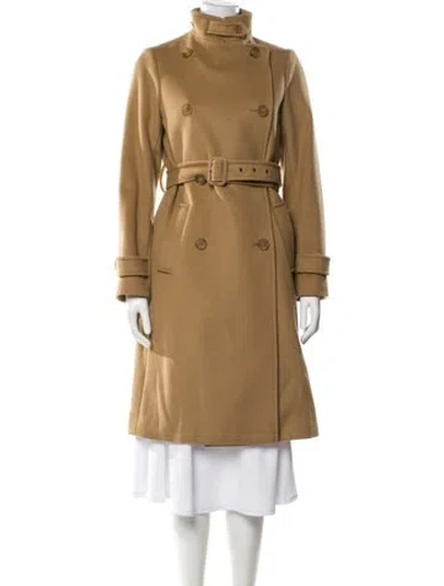 Pre-owned Vince Wool Trench Coat In Brown