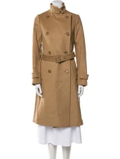 Pre-owned Vince Wool Trench Coat In Brown