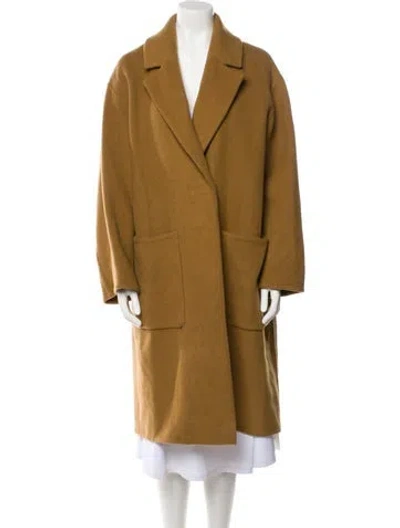 Pre-owned Vince Wool Trench Coat In Brown