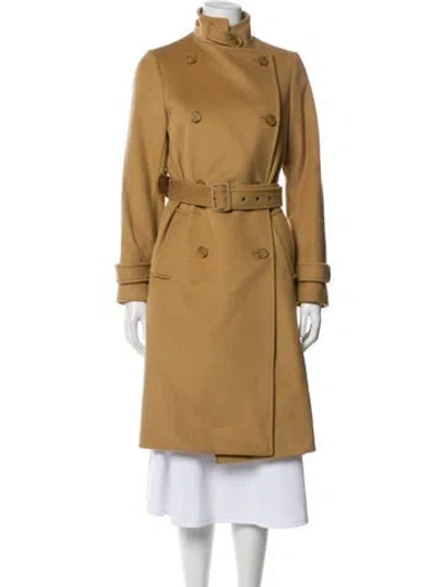Pre-owned Vince Wool Trench Coat In Brown