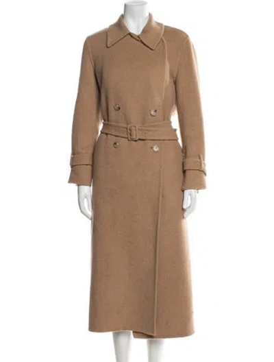 Pre-owned Vince Wool Trench Coat In Brown