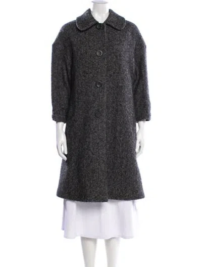 Pre-owned Vince Wool Trench Coat In Gray