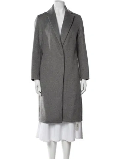 Pre-owned Vince Wool Trench Coat In Gray