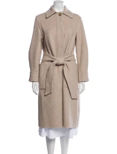 Pre-owned Vince Wool Trench Coat In Neutral