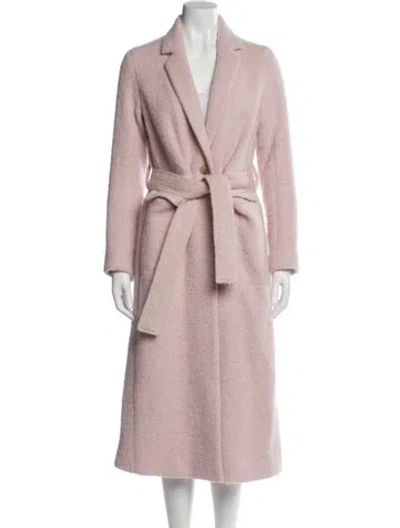 Pre-owned Vince Wool Trench Coat In Pink