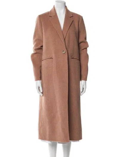 Pre-owned Vince Wool Trench Coat In Pink