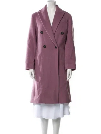 Pre-owned Vince Wool Trench Coat In Purple