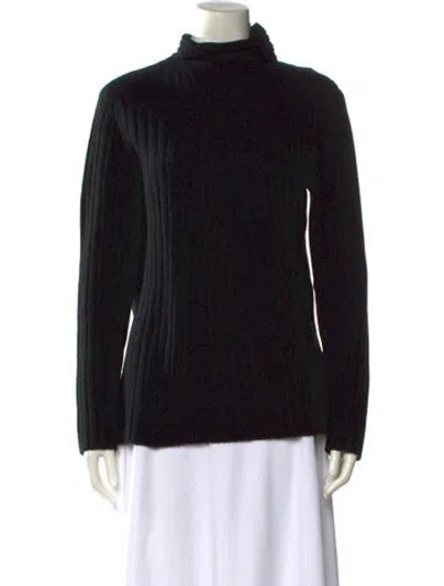 Pre-owned Vince Wool Turtleneck Sweater In Black