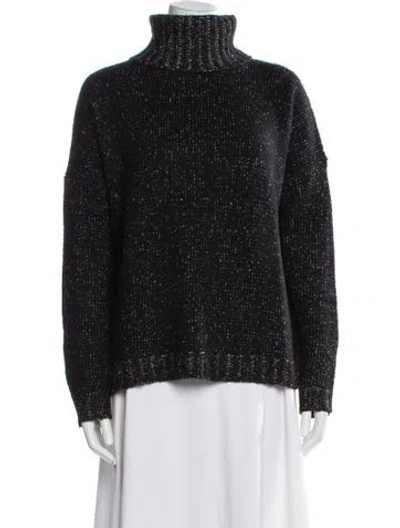 Pre-owned Vince Wool Turtleneck Sweater In Black