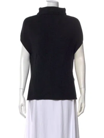 Pre-owned Vince Wool Turtleneck Sweater In Black
