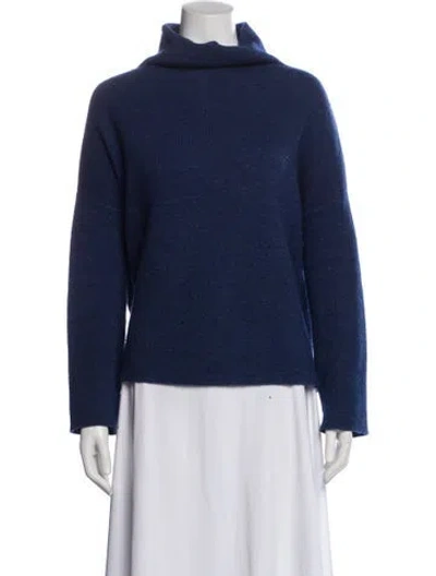 Pre-owned Vince Wool Turtleneck Sweater In Blue