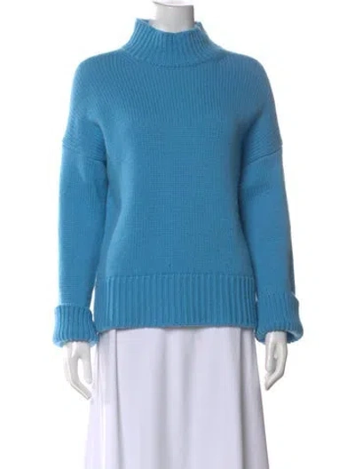 Pre-owned Vince Wool Turtleneck Sweater In Blue