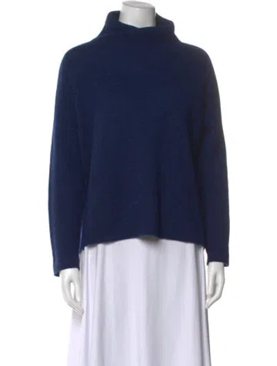 Pre-owned Vince Wool Turtleneck Sweater In Blue