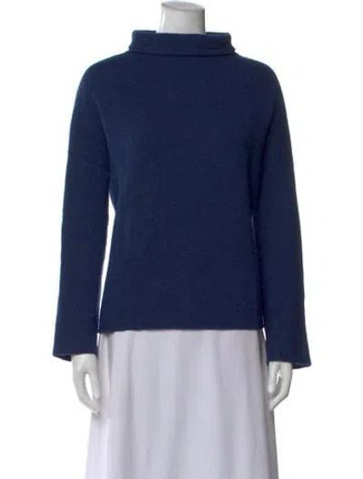 Pre-owned Vince Wool Turtleneck Sweater In Blue