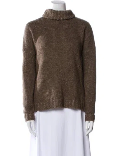 Pre-owned Vince Wool Turtleneck Sweater In Brown