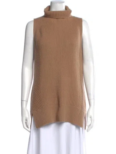 Pre-owned Vince Wool Turtleneck Sweater In Brown