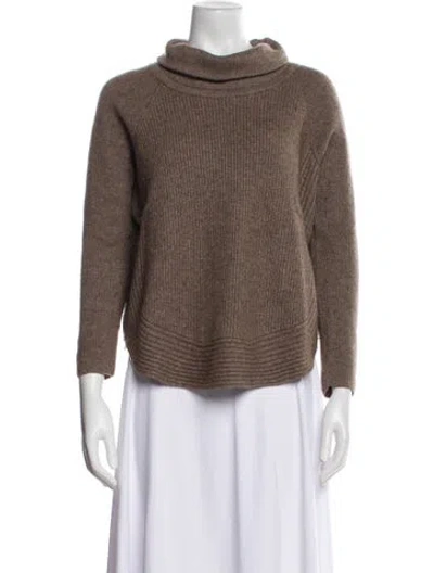 Pre-owned Vince Wool Turtleneck Sweater In Brown