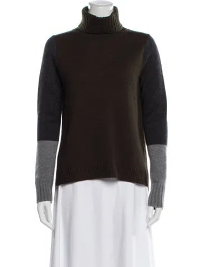 Pre-owned Vince Wool Turtleneck Sweater In Brown