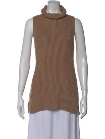 Pre-owned Vince Wool Turtleneck Sweater In Brown