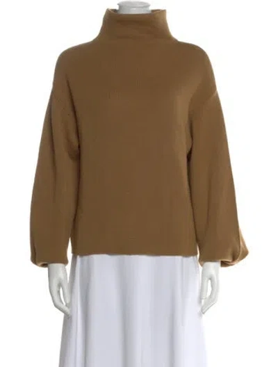 Pre-owned Vince Wool Turtleneck Sweater In Brown