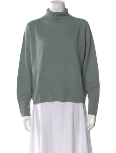 Pre-owned Vince Wool Turtleneck Sweater In Green