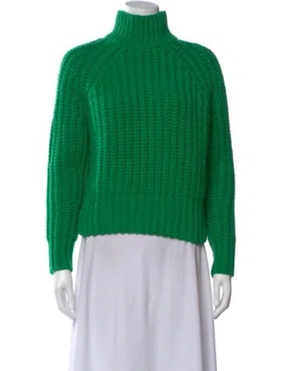 Pre-owned Vince Wool Turtleneck Sweater In Green