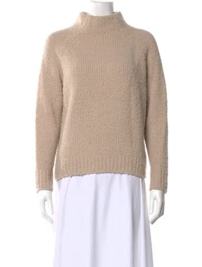 Pre-owned Vince Wool Turtleneck Sweater In Neutral