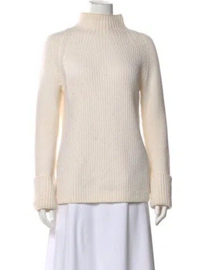 Pre-owned Vince Wool Turtleneck Sweater In Neutral