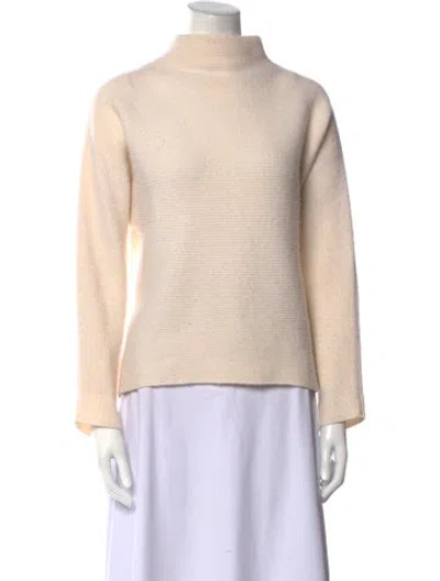 Pre-owned Vince Wool Turtleneck Sweater In Neutral