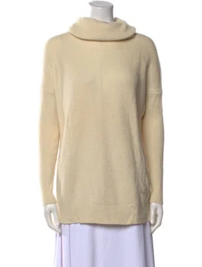 Pre-owned Vince Wool Turtleneck Sweater In Neutral