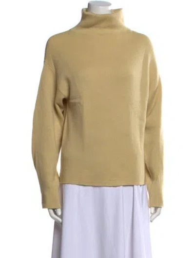 Pre-owned Vince Wool Turtleneck Sweater In Neutral
