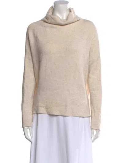 Pre-owned Vince Wool Turtleneck Sweater In Neutral