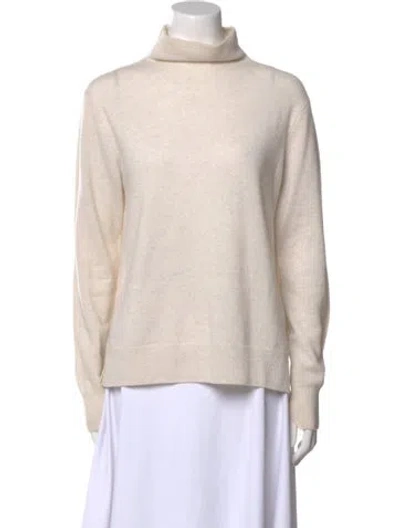 Pre-owned Vince Wool Turtleneck Sweater In Neutral
